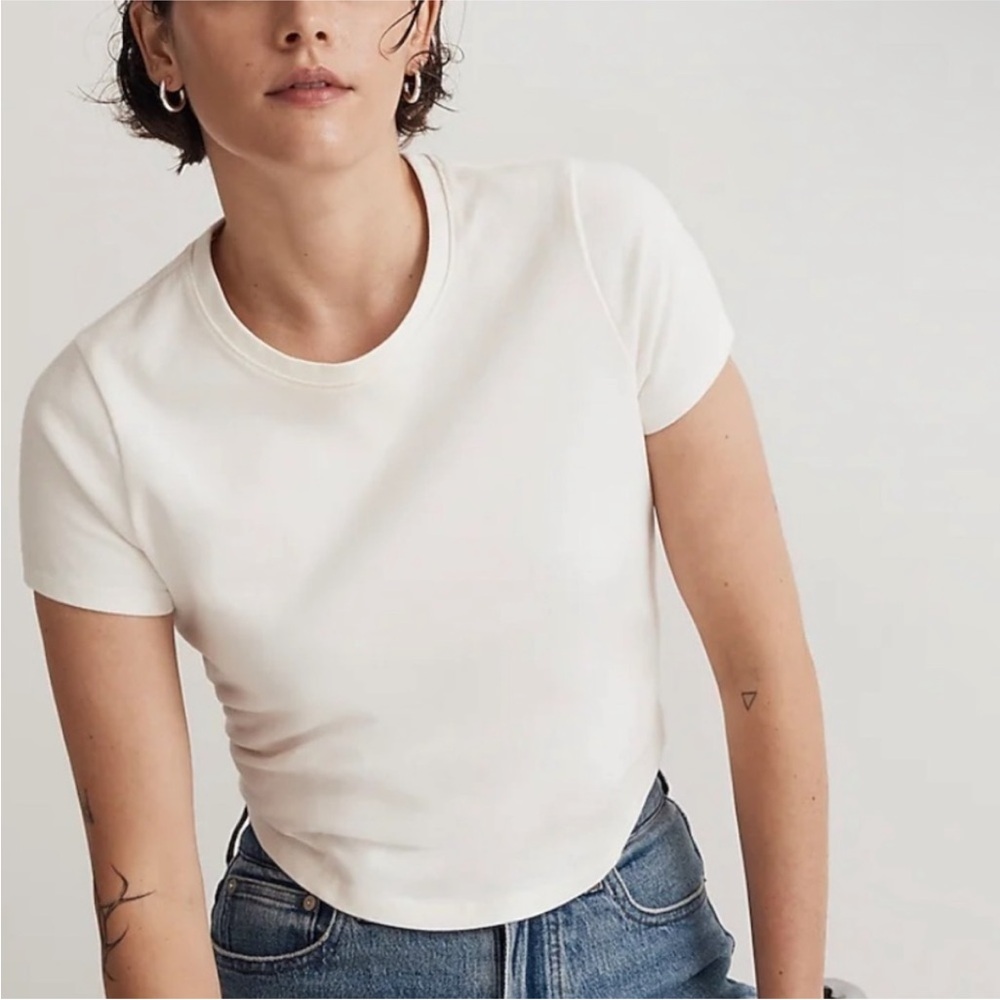 Madewell NWT heavyweight crewneck jersey tee lighthouse - Picture 4 of 7